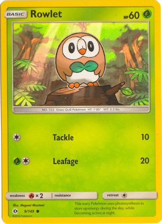 Rowlet - 9/149 (Water Web Holo) 9 - Holofoil