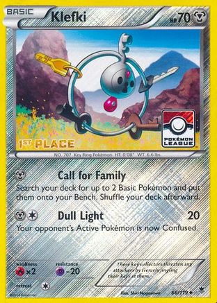 Klefki - 66/119 (Pokemon League) [1st Place] 66 - Reverse Holofoil