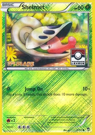 Shelmet - 8/111 (Pokemon League) [3rd Place] 8 - Reverse Holofoil