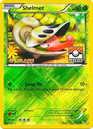 Shelmet - 8/111 (Pokemon League) [4th Place] 8 - Reverse Holofoil