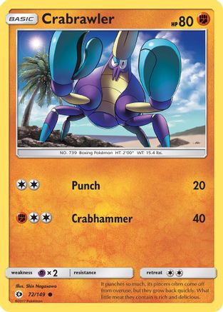 Crabrawler 72/149 - Reverse Holofoil