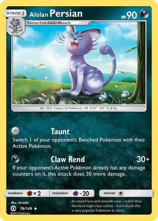 Alolan Persian 79/149 - Reverse Holofoil