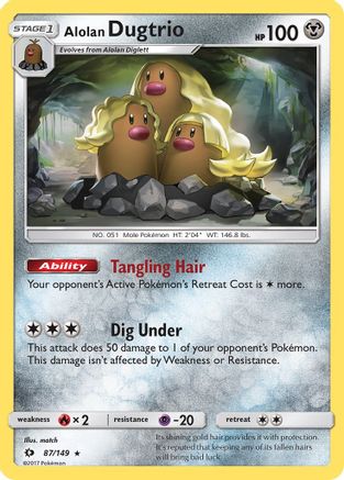 Alolan Dugtrio 87/149 - Holofoil