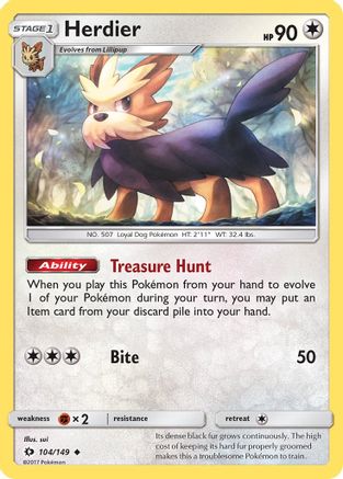 Herdier 104/149 - Reverse Holofoil