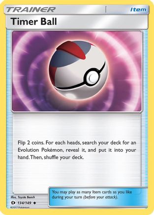 Timer Ball 134/149 - Reverse Holofoil