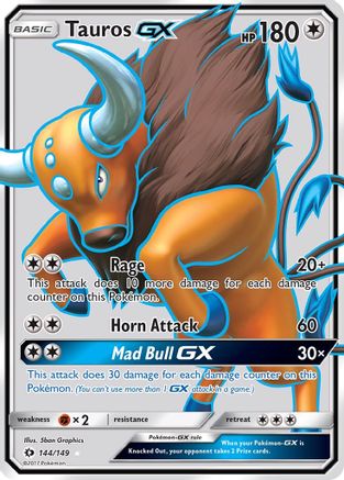 Tauros GX (Full Art) 144/149 - Holofoil