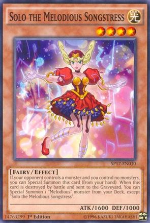 Solo the Melodious Songstress (Starfoil) (SP17-EN030) - Star Pack - Battle Royal 1st Edition