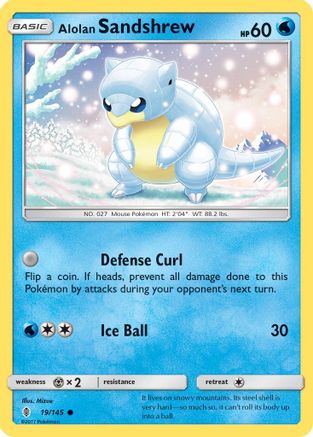 Alolan Sandshrew 19/145 - Reverse Holofoil