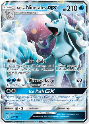 Alolan Ninetales GX 22/145 - Holofoil