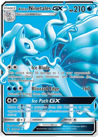 Alolan Ninetales GX (Full Art) 132/145 - Holofoil