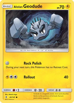 Alolan Geodude 40/145 - Reverse Holofoil