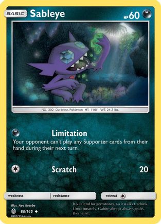 Sableye 80/145 - Reverse Holofoil