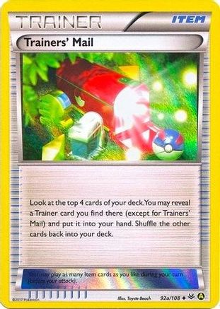 Trainers' Mail - 92a/108 (Holo) 92a - Holofoil