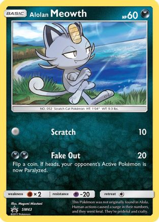 Alolan Meowth - SM43 SM43/248 - Holofoil