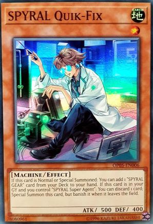 SPYRAL Quik-Fix (OP05-EN006) - OTS Tournament Pack 5 Unlimited