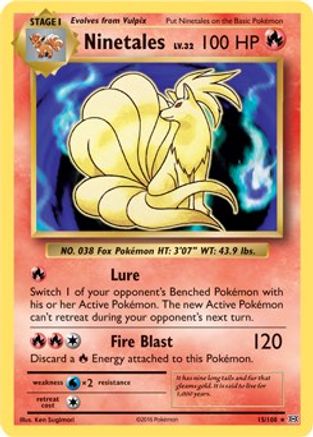 Ninetales - 15/108 (XY Evolutions) (Non-Holo) 15 -