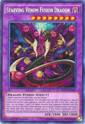 Starving Venom Fusion Dragon (MP17-EN147) - 2017 Mega-Tins Mega Pack 1st Edition