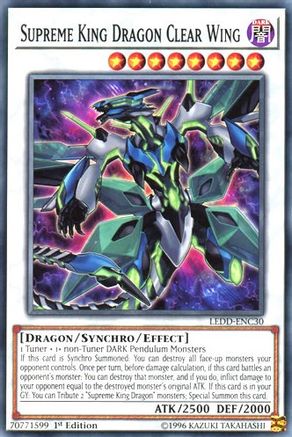 Supreme King Dragon Clear Wing (LEDD-ENC30) - Legendary Dragon Decks 1st Edition