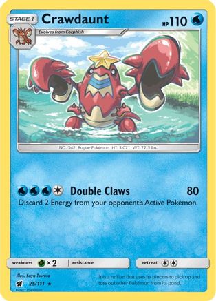 Crawdaunt 25/111 - Reverse Holofoil