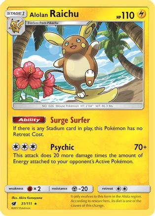 Alolan Raichu 31/111 - Holofoil