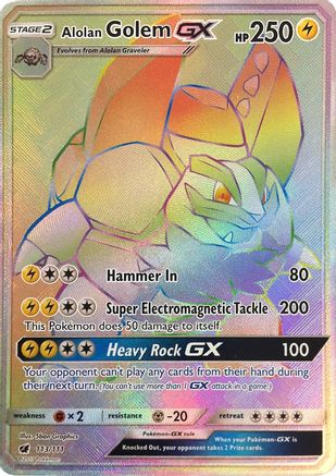 Alolan Golem GX (Secret) 113/111 - Holofoil