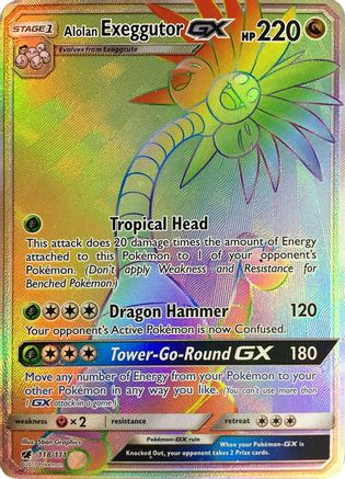 Alolan Exeggutor GX (Secret) 118/111 - Holofoil