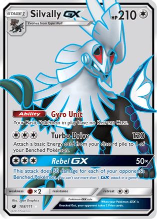 Silvally GX (Full Art) 108/111 - Holofoil