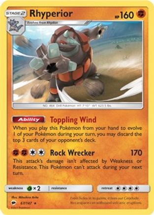 Rhyperior - 67/147 (SM Burning Shadows) 67 -