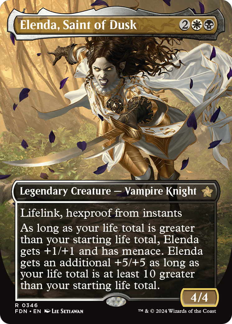 Elenda, Saint of Dusk (FDN-346) -  (Borderless) Foil