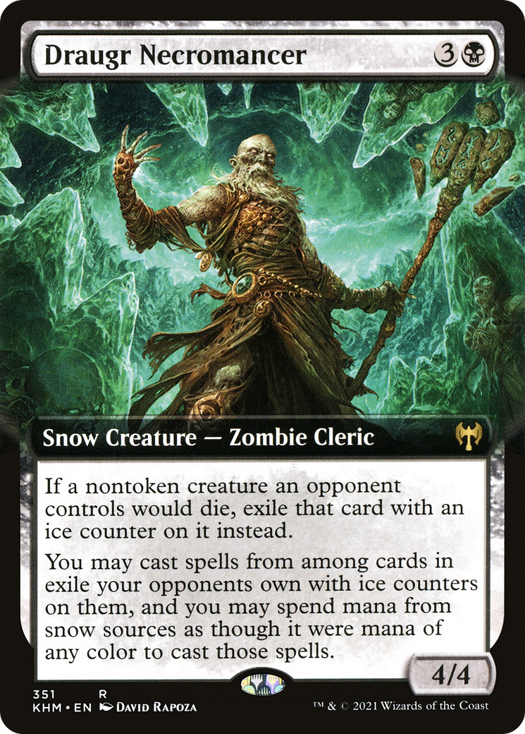 Draugr Necromancer (KHM-351) - : (Extended Art, snow) Foil