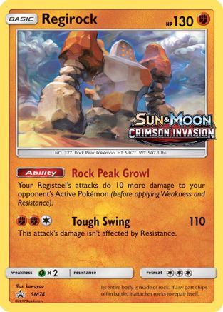 Regirock - SM74 (Prerelease) SM74/248 - Holofoil