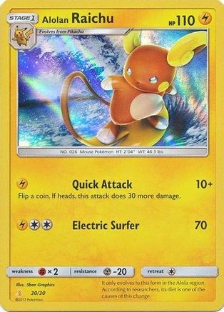 Alolan Raichu (#30 Holofoil) 30 - Holofoil