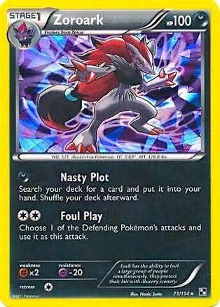 Zoroark - 71/114 (Cracked Ice Holo) 71 - Holofoil