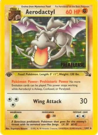 Aerodactyl (Prerelease) 1 - 1st Edition Holofoil