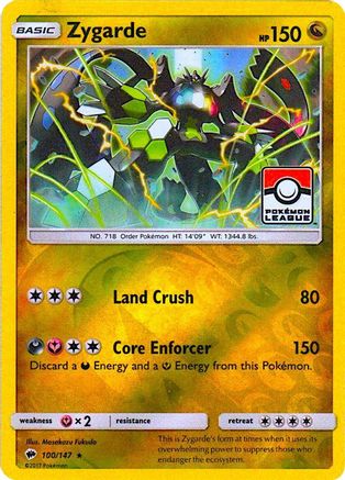 Zygarde - 100/147 (Pokemon League) 100 - Reverse Holofoil