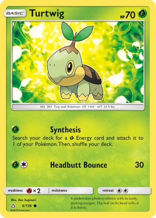 Turtwig (6) 6/156 - Reverse Holofoil