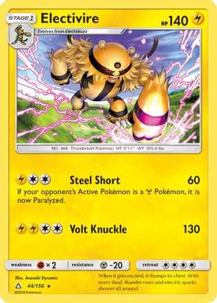 Electivire 44/156 - Reverse Holofoil