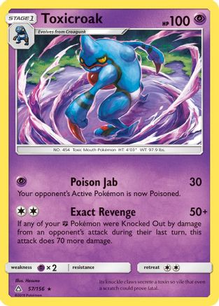 Toxicroak 57/156 - Reverse Holofoil