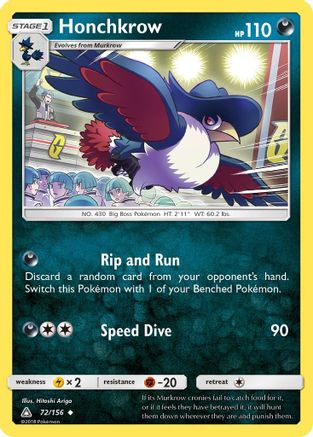 Honchkrow 72/156 - Reverse Holofoil