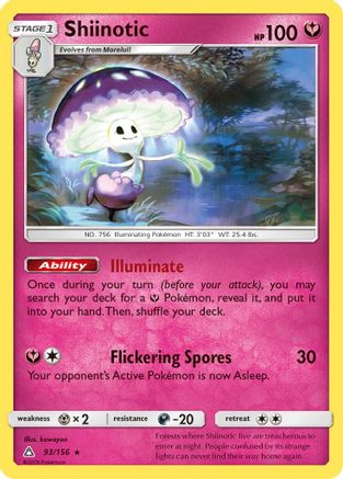 Shiinotic 93/156 - Reverse Holofoil