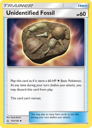 Unidentified Fossil 134/156 - Reverse Holofoil