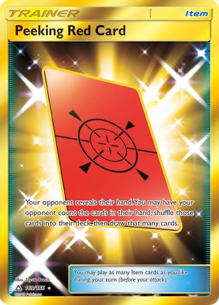 Peeking Red Card (Secret Rare) 169/156 - Holofoil