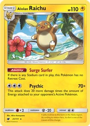 Alolan Raichu - 31/111 (SM Crimson Invasion) 31 -