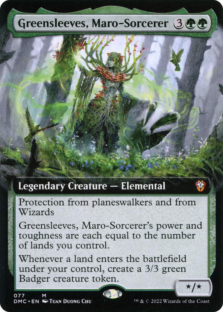 Greensleeves, Maro-Sorcerer (DMC-077) - : (Extended Art) Foil