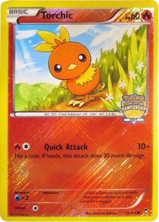 Torchic - 12/111 (City Championships) 12 - Reverse Holofoil