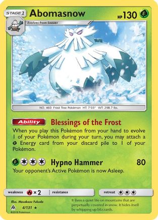 Abomasnow 4/131 - Reverse Holofoil