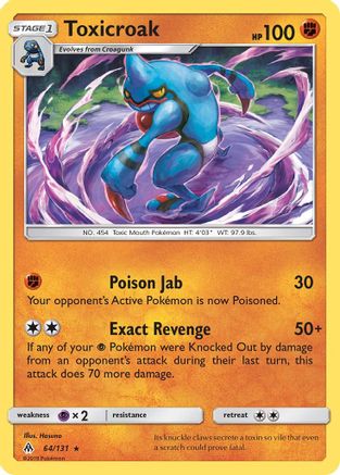 Toxicroak 64/131 - Reverse Holofoil