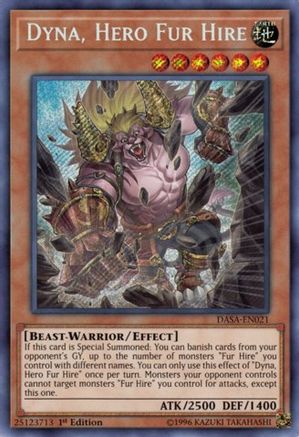 Dyna, Hero Fur Hire (DASA-EN021) - Dark Saviors 1st Edition