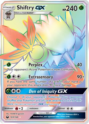 Shiftry GX (Secret) 169/168 - Holofoil