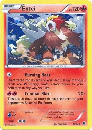 Entei - 14/98 (Cosmos Holo) 14 - Holofoil